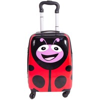 Picture of Lady Bug Cartoon Shaped Kids 4-Wheels Hard Shell Trolly Bag,16inch, Red and Black