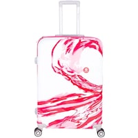 Picture of Echolite Lightweight Durable Luggage Trolley, 28inch, White & Red