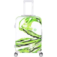 Picture of Echolite Lightweight Durable Luggage Trolley, 24inch, White & Green