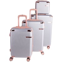 Picture of Concept Bags Fashion Hard-Case Trolley with Cosmetic Case, Silver - Set of 4