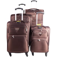Picture of Concept Bags Suitcase with Spinner Wheels & Lock, Dark Brown - Set of 4