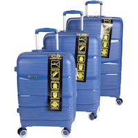Picture of Concepts Bags ABS Lightweight Luggage Set with Spinner Wheels, Dark Blue - Set of 3