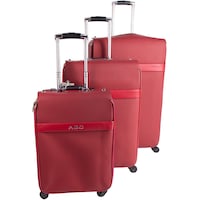 Picture of ABC Stylish Lightweight Travel Luggage Trolley, Red - Set of 3