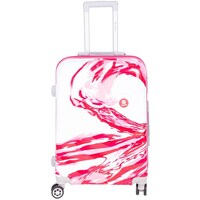 Picture of Echolite Lightweight Durable Luggage Trolley, 24inch, White & Red