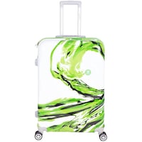 Picture of Echolite Lightweight Durable Luggage Trolley, 28inch, White & Green
