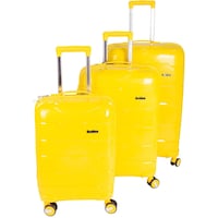 Picture of Fashion ABS Hard Shell Luggage Trolley, Yellow - Set of 3