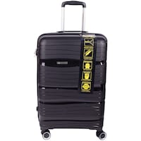 Concepts Bags ABS Lightweight Luggage with Spinner Wheels, 24inch, Black