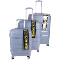 Picture of Concepts Bags ABS Lightweight Luggage Set with Spinner Wheels, Grey - Set of 3