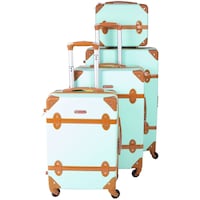 Picture of Concept Bags ABS Vintage Design Luggage Case, Turquoise - Set of 4