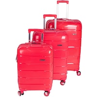 Picture of Fashion ABS Hard Shell Luggage Trolley, Red - Set of 3