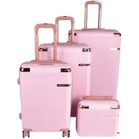 Picture of Concept Bags Fashion Hard-Case Trolley with Cosmetic Case, Pink - Set of 4
