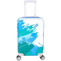 Picture of Echolite Luggage Trolley with Spinner Wheels, 20inch, White & Blue