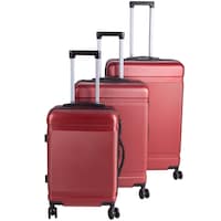 Picture of Lightweight Durable Luggage Trolley, Red - Set of 3