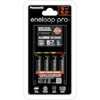 Panasonic Eneloop Pro Charger with AA Batteries, 2550Mah - Set of 5