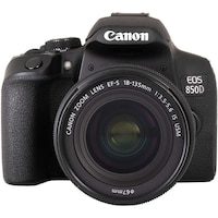 Canon EOS 850D + EF-S f/3.5-5.6 IS USM Lens, 18-135mm, Black