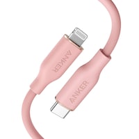 Picture of Anker PowerLine III Flow USB C to Lightning Cable, 3ft, Pink