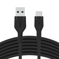 Picture of Belkin BoostCharge Flex Silicone USB C Charger Cable, 3m, Black