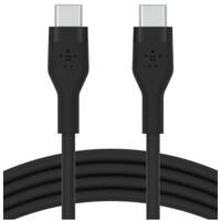 Picture of Belkin BoostCharge Flex Silicone USB Type C to C Cable, 1M, Black