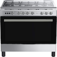 Midea Automatic Ignition & Safety Gas Cooking Range With 5 Burners & Oven Grill, 90 x 60cm