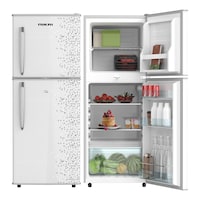 Nikai Double Door Refrigerator, 200L, Silver