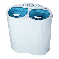Nikai Top Load Twin Tub Washing Machine, 2.5kg, White
