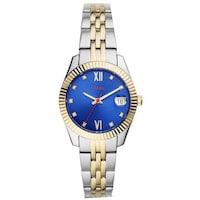 Fossil Women's Scarlette Mini Analog Watch, 32mm, Silver and Gold