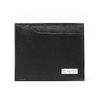 Inahom Bi-Fold Organised Flat Nappa Wallet, Black