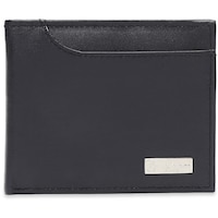 Inahom Bi-Fold Organised Leather Wallet, Navy Blue