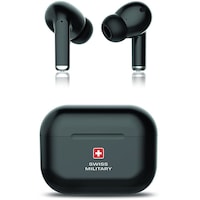 Picture of Swiss Military Delta Truly Wireless in Ear Earbuds with Deep Bass, Black