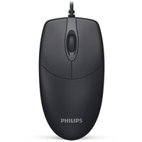 Philips Ambidextrous Design Wired Mouse, Black