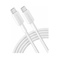 Anker 322 USB-C to USB-C Braided Cable, A81F6H21, 6ft, White