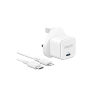 Anker PowerPort III Cube with USB C to Lightning Cable, 20W, White