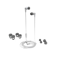 Picture of Jlab Audio JBuds Pro Signature Wired Earbuds with Microphone, White & Grey