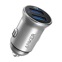 Anker Dual USB Port Car Charger, Silver