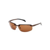 Oxygen Men's UV Protection Semi-Rimless Sunglasses, 68mm, Brown