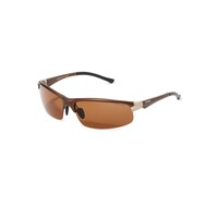 Oxygen Men's UV Protection Semi-Rimless Sunglasses, 67mm, Brown