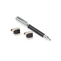 Segma Pen with Cufflinks Set, Black & Silver