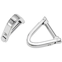 Ted Lapidus Stainless Steel U Shaped Cufflinks, Silver
