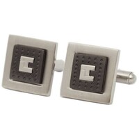 Ted Lapidus Stainless Steel Square Shaped Cufflinks
