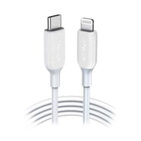 Picture of Anker PowerLine III USB-C to Lightning Cable, 6ft, White & Silver