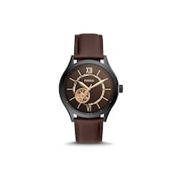 Picture of Fossil Men's Fenmore Leather Band Analog Watch, 44mm, Dark Brown