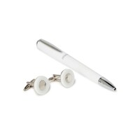 Picture of Segma Premium Quality Pen and Cufflinks Set, White