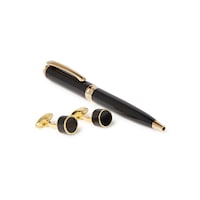Picture of Segma Premium Quality Pen and Cufflinks Set, Black & Gold