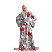 Picture of Kanguru Deluxe Hello Kitty Print Wearable Blanket with Sleeves & Pocket, 140x180cm