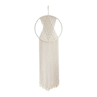 Picture of Ecofynd Macrame Dream Catcher with Golden Ring, W034, Ivory