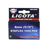 Licota Stapler Pin, 8mm, Silver - Set of 1000
