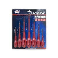 Picture of Licota VDE Insulated Screwdriver, 34 x 28.5 x 4cm, Red - Set of 7
