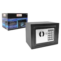 Namson Electronic Digital Safe Deposit Box With Digital Pin Keypad, White & Black