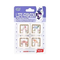Picture of GTT Life-Fashion Wall Mount Hooks, White & Red - Set of 4