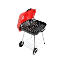 Campmate Charcoal BBQ Grill, Red & Black